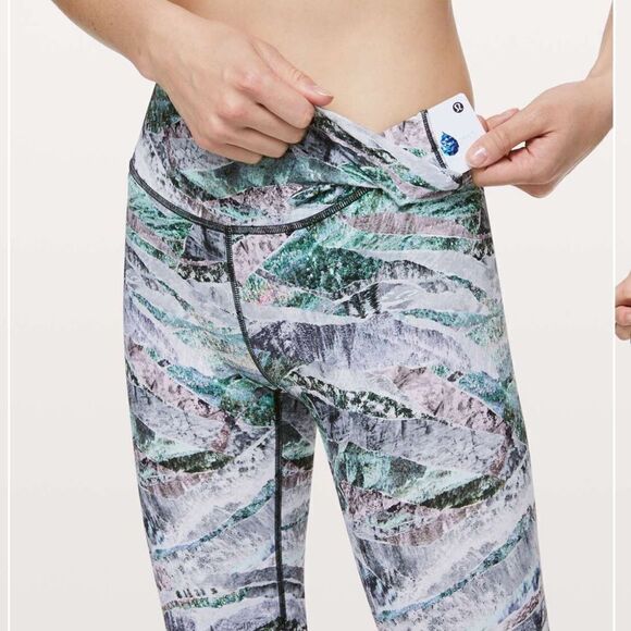 LULULEMON Wunder Under Hi Rise Tight Gray Print 6 - Picture 2 of 7